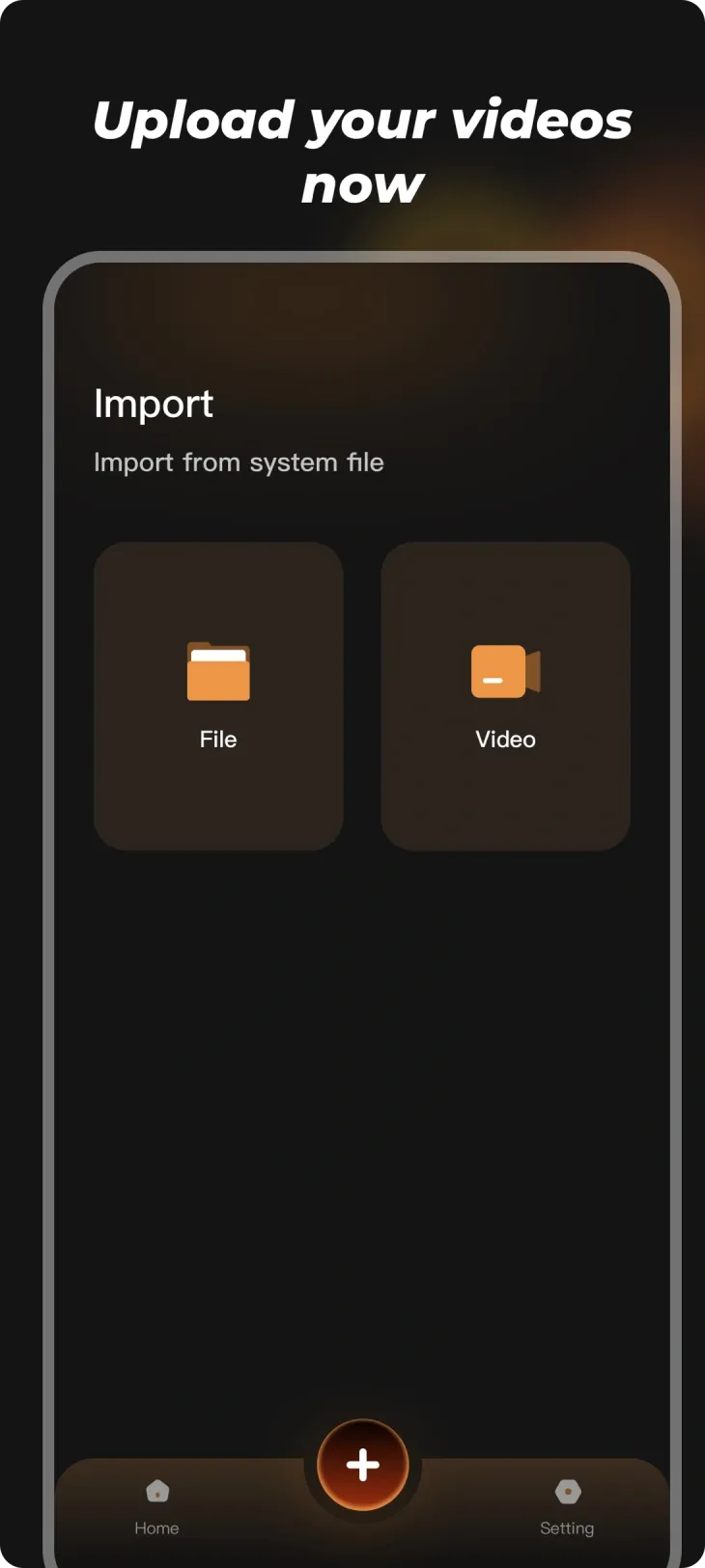 Import video files into FluPlayer