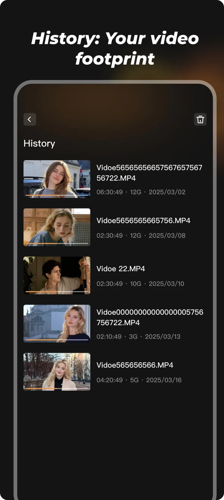 FluPlayer viewing history