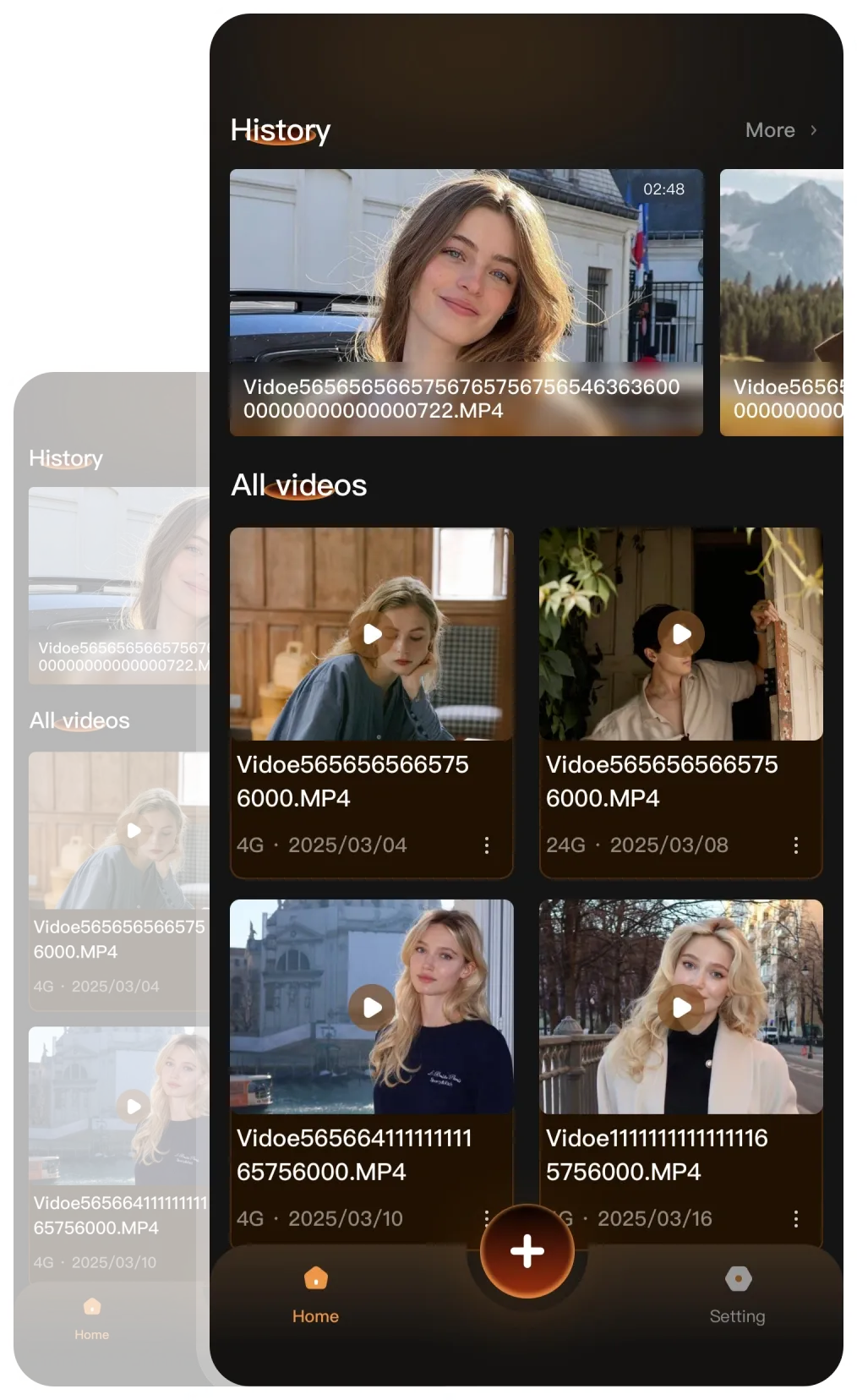 FluPlayer video library on a phone